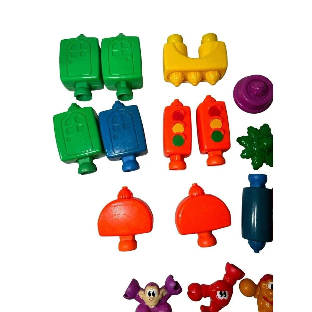 Fisher Price Pop-Onz Build 'N Stack For Preschoolers 25 Pieces W/ Bag